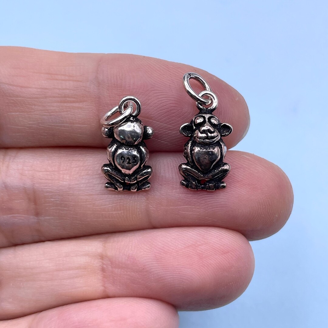 925 Sterling Silver Pendent Lovely Monkey