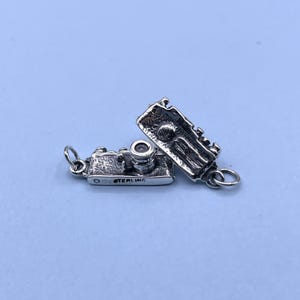 Sterling Silver Camera Charm: Photographer Gift Pendant