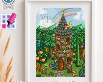 Stardew Valley Summer Wizard Tower Stitch Pattern digital download Beginner Cozy DIY