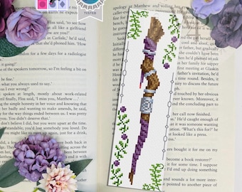 Frieren Fern Magic Staff Bookmark Cross Stitch Pattern Simple Beginner Friendly. Digital PDF Instant Download