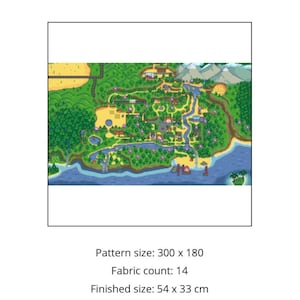 New Stardew Valley Map 1.6 update Cross Stitch Pattern digital download Standard Farm with Ginger Island image 9