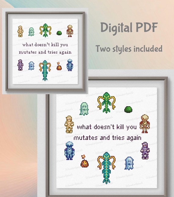 Digital Download Stardew Valley Monsters Funny Sign Cross Stitch Pattern -  Etsy