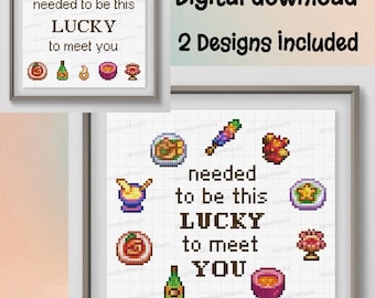 Stardew Valley Cross Stitch Pattern: Lucky Valentine's Gift (Digital Download)