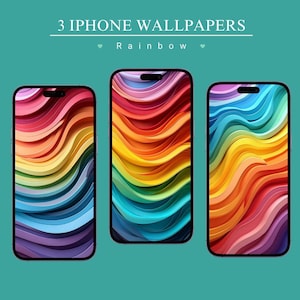 Rainbow iPhone Wallpapers - 3 unique Designs