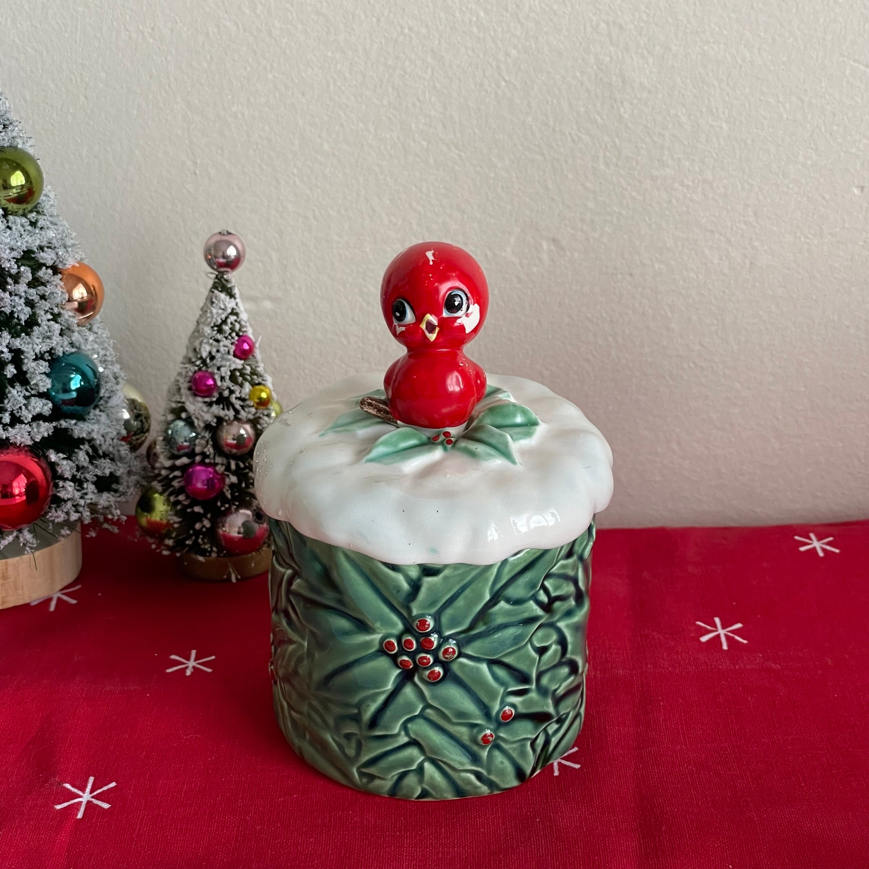 RESERVED Norcrest Sugar Bowl, Anthropomorphic Red Bird RESERVED Norcrest Sugar Bowl, Anthropomorphic Red Bird
