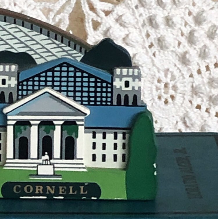 Cornell University ornament hand painted wood 1994 Etsy