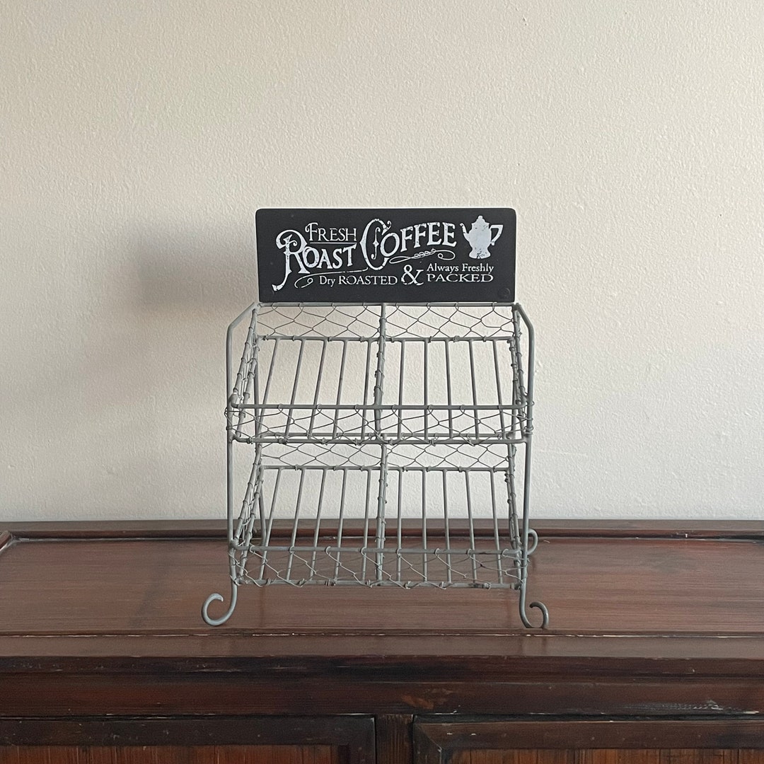 Chicken Wire Coffee Pod Holder Vintage Style Counter Top Etsy