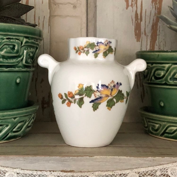 Aynsley bud vase Cottage Garden Aynsley England fine bone Etsy