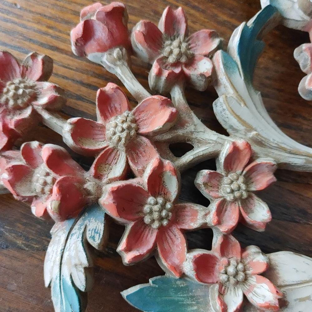 彫刻・オブジェ Vintage Syroco Violin Flowers Vintage Syroco Violin Flowers