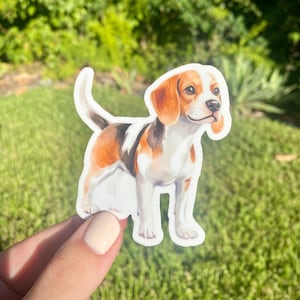 Classic Beagle Sticker, 2.7x3in