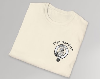 Scottish Clan Hamilton Crest T-Shirt, Heritage Gift