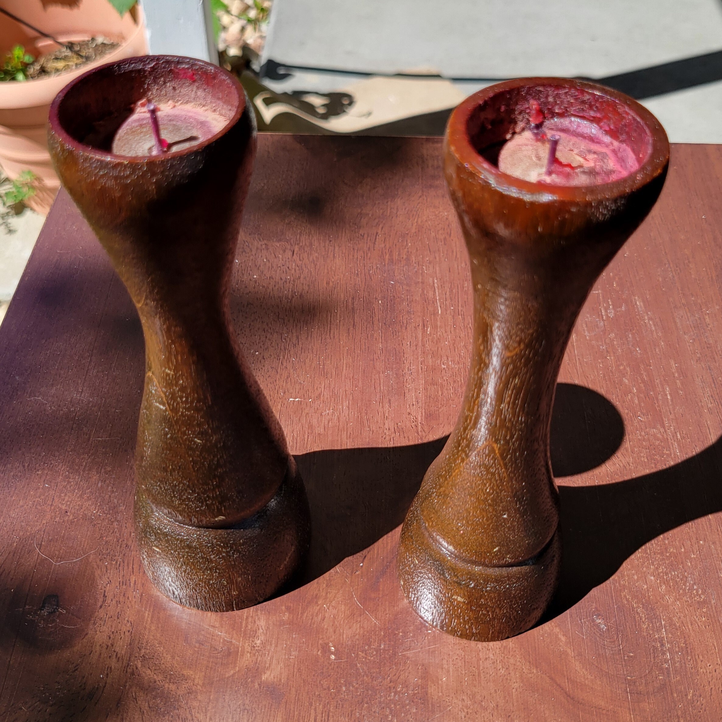 Swedish Vintage Wooden Candle Holders - 1900s - Etsy
