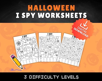 I Spy Activity | Halloween Activity | Back To School Printable | Halloween Printable | Seek and Find | Look And Find | Kids I Spy Game
