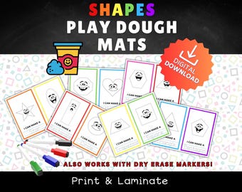 Shapes Play Dough Mats: Toddler Shape Tracing Activity (Printable PDF)