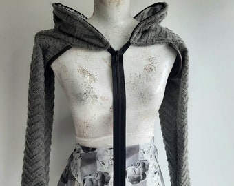 leather Margiela jacket reworked upcycled size medium long