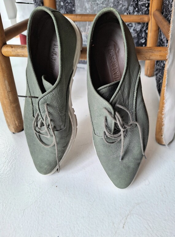 a.f. vandevorst leather oxford shoes turquoise so… - image 3