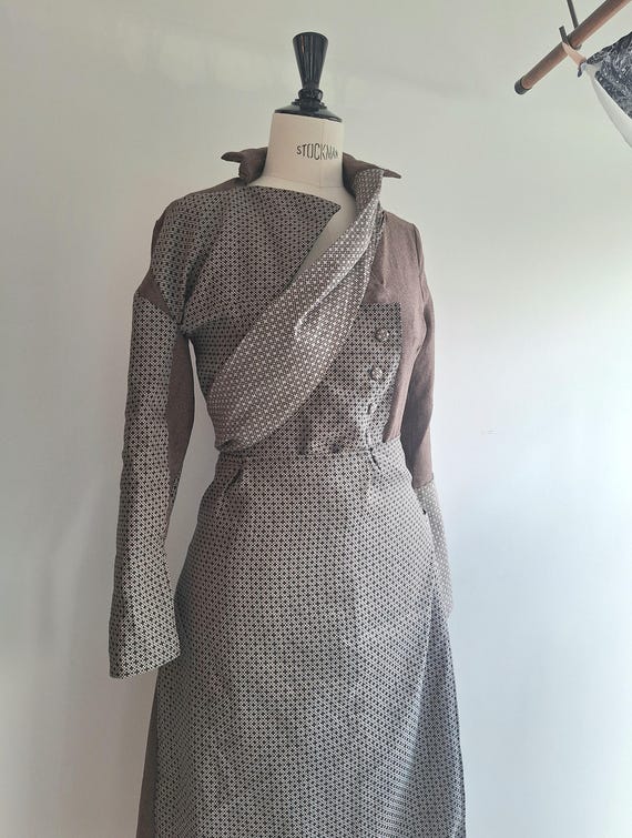 NotThatSexy button down dress upcycled with dries… - image 4