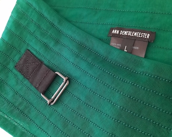 Ann Demeulemeester belt reworked old stock stretch obi nylon green NotThatSexy small to large