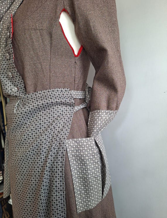 NotThatSexy button down dress upcycled with dries… - image 9