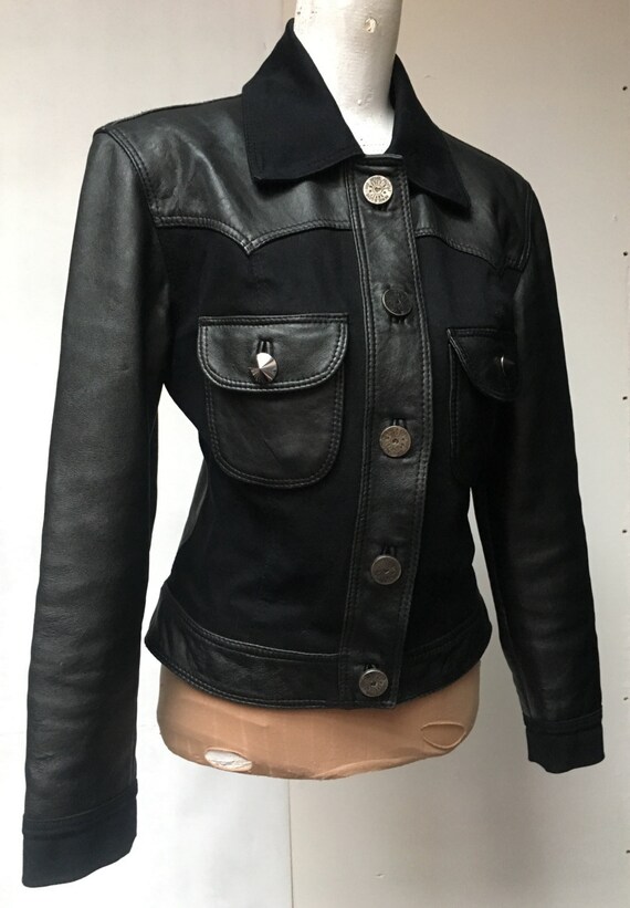 Moschino Leather Jacket Funny Ons Vintage