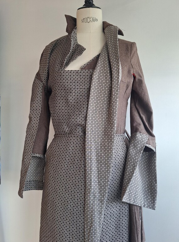 NotThatSexy button down dress upcycled with dries… - image 2