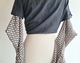 silk top A.F. VANDEVORST reworked + handmade sleeves NotThatSexy eu size 36 to 40 medium