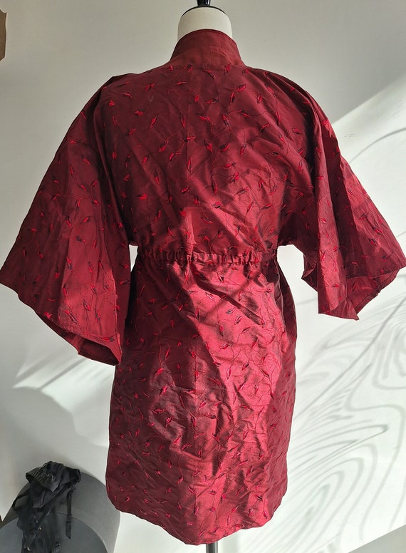 silk kimono one size XL jacket kaftan w/ added cot