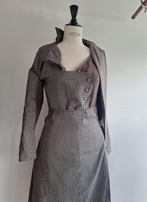NotThatSexy button down dress upcycled with dries… - image 6