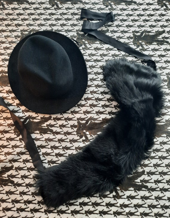 hairy collar Ann Demeulemeester black goat fur wi… - image 8