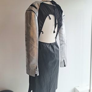 old stock sleeves margiela lined silver coating NotThatSexy black wool nwt bolero MM6 zdjęcie 1