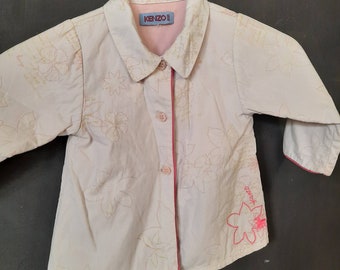 KENZO vintage jacket reversable todlers girls padded vest beautiful printed baby top cute
