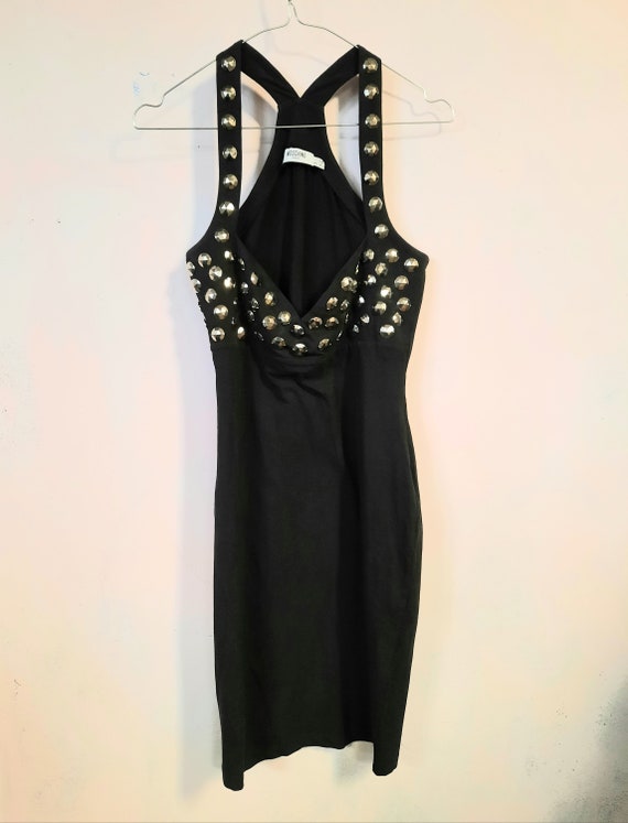 Moschino vintage dress stretch bustier studs