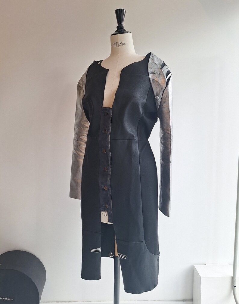 old stock sleeves margiela lined silver coating NotThatSexy black wool nwt bolero MM6 zdjęcie 2