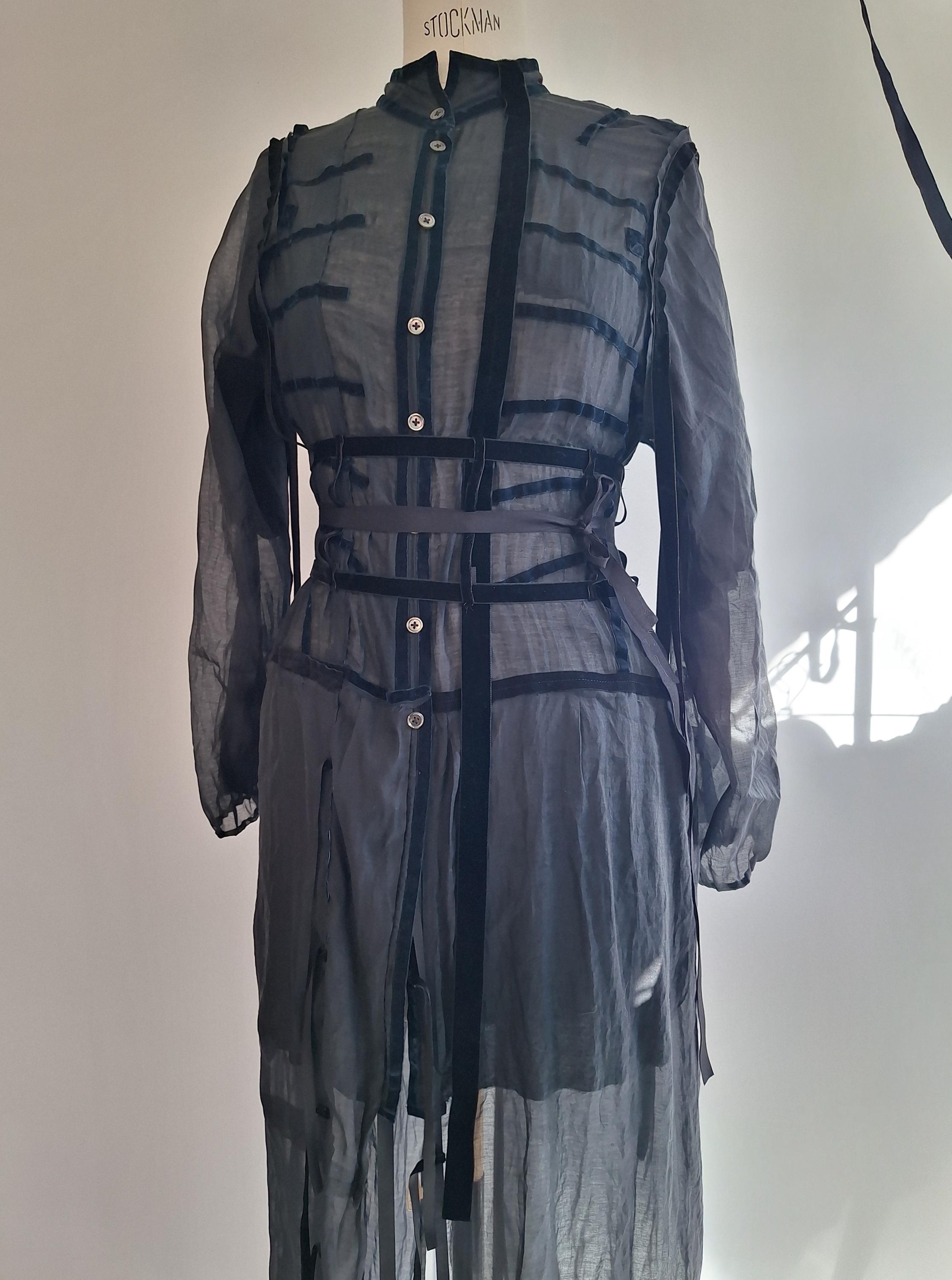 Long Sheer Ann Demeulemeester Classic Blouse Dress Vintage W