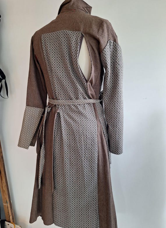 NotThatSexy button down dress upcycled with dries… - image 11