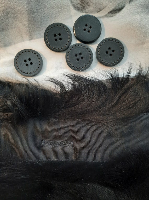 hairy collar Ann Demeulemeester black goat fur wi… - image 9