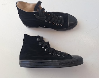 Comme des Garçons zwart fluwelen schoenen vintage 1989 katoen collectors item goede draagbare staat japans 24,5 = eu-maat 38/39