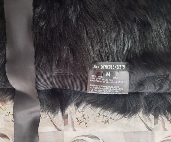hairy collar Ann Demeulemeester black goat fur wi… - image 3