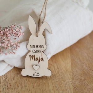 personalisierter Holzanhänger " Mein erstes Ostern/ Anhänger Osterkörbchen/ Hasenanhänger