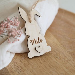 Kaufe 4 Osterhäschen und zahle den Preis für 3 / personalisierter Holzanhänger Ostern/ Anhänger Osterkörbchen/ Hasenanhänger/ Osterhasenanhä
