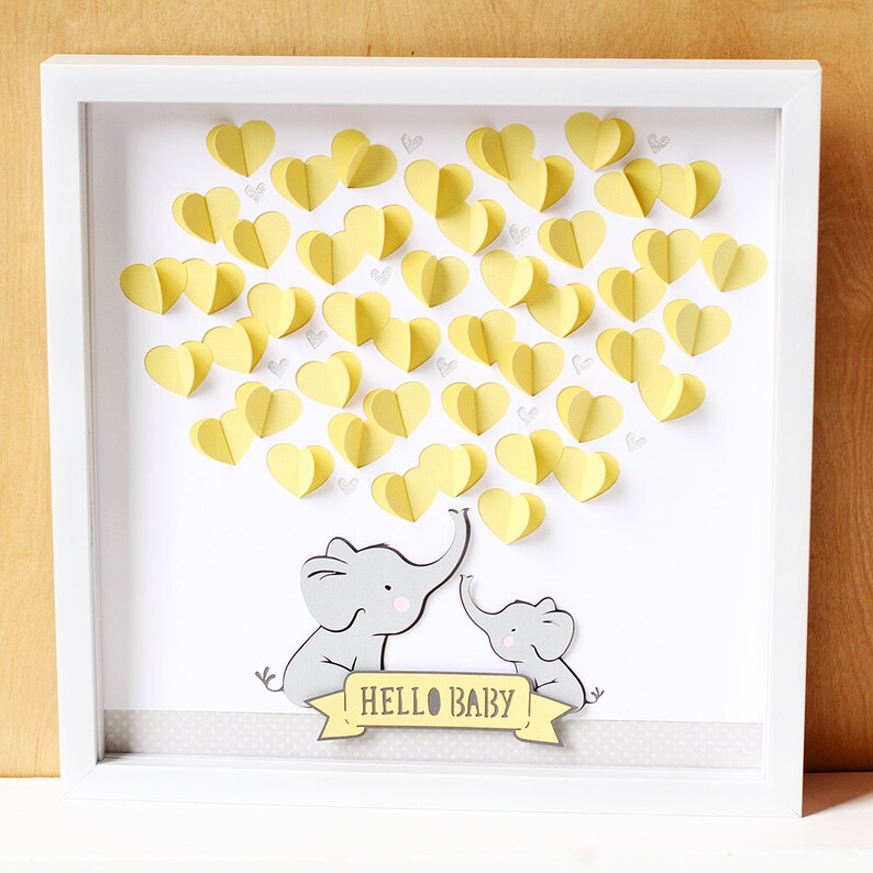 Elephant Baby Shower Guestbook Gender Neutral Image 0