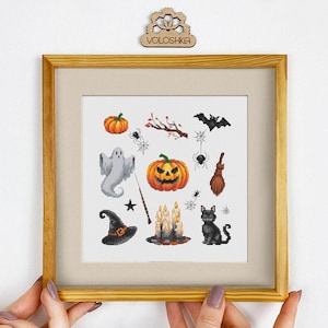 Kit de point de croix « Halloween ». Kit de broderie DIY Halloween