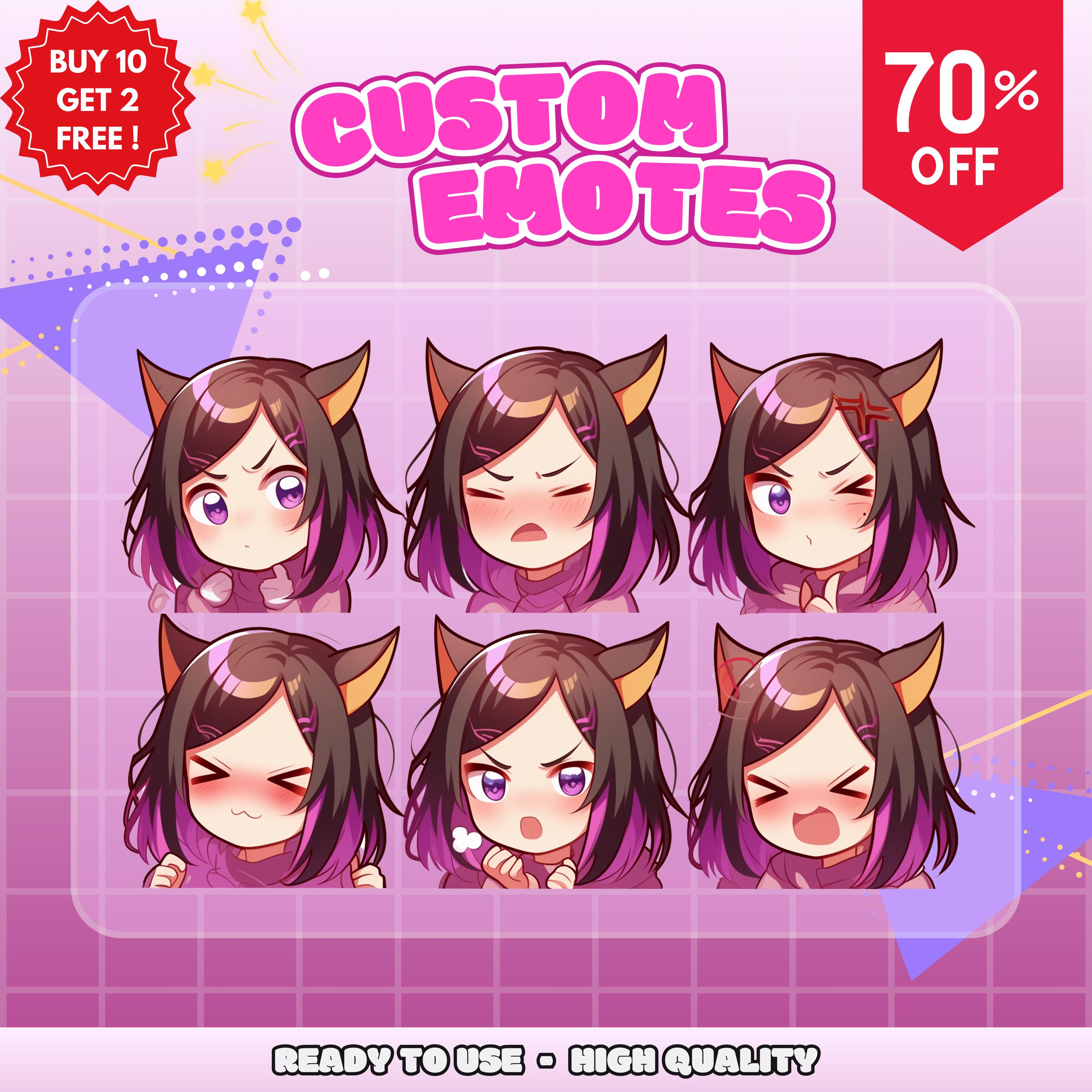Custom Twitch Emotes, Emote, DISCORD EMOTES, Twitch, Animated Emote ...