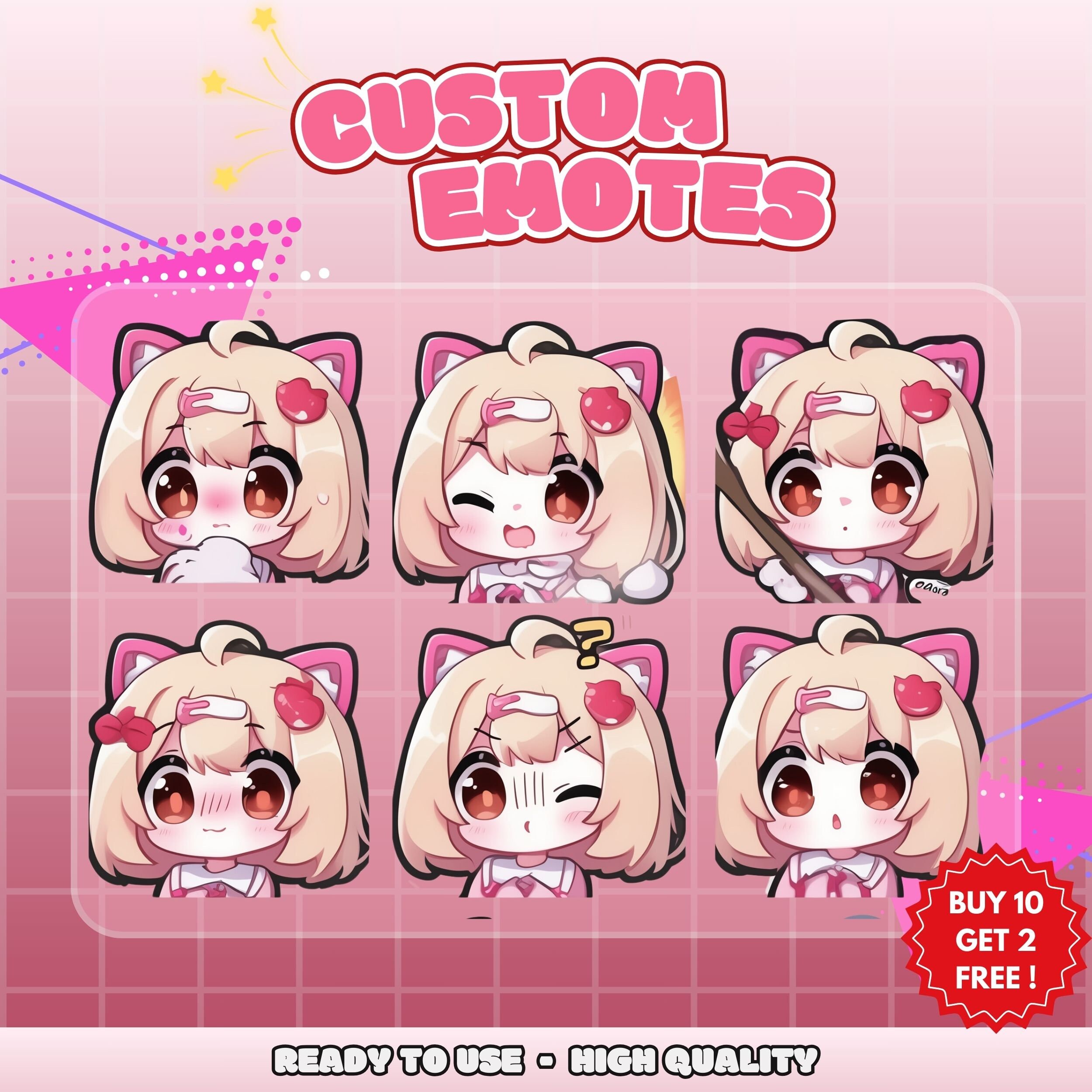Custom Twitch Emotes, Emote, DISCORD EMOTES, Twitch, Animated Emote ...