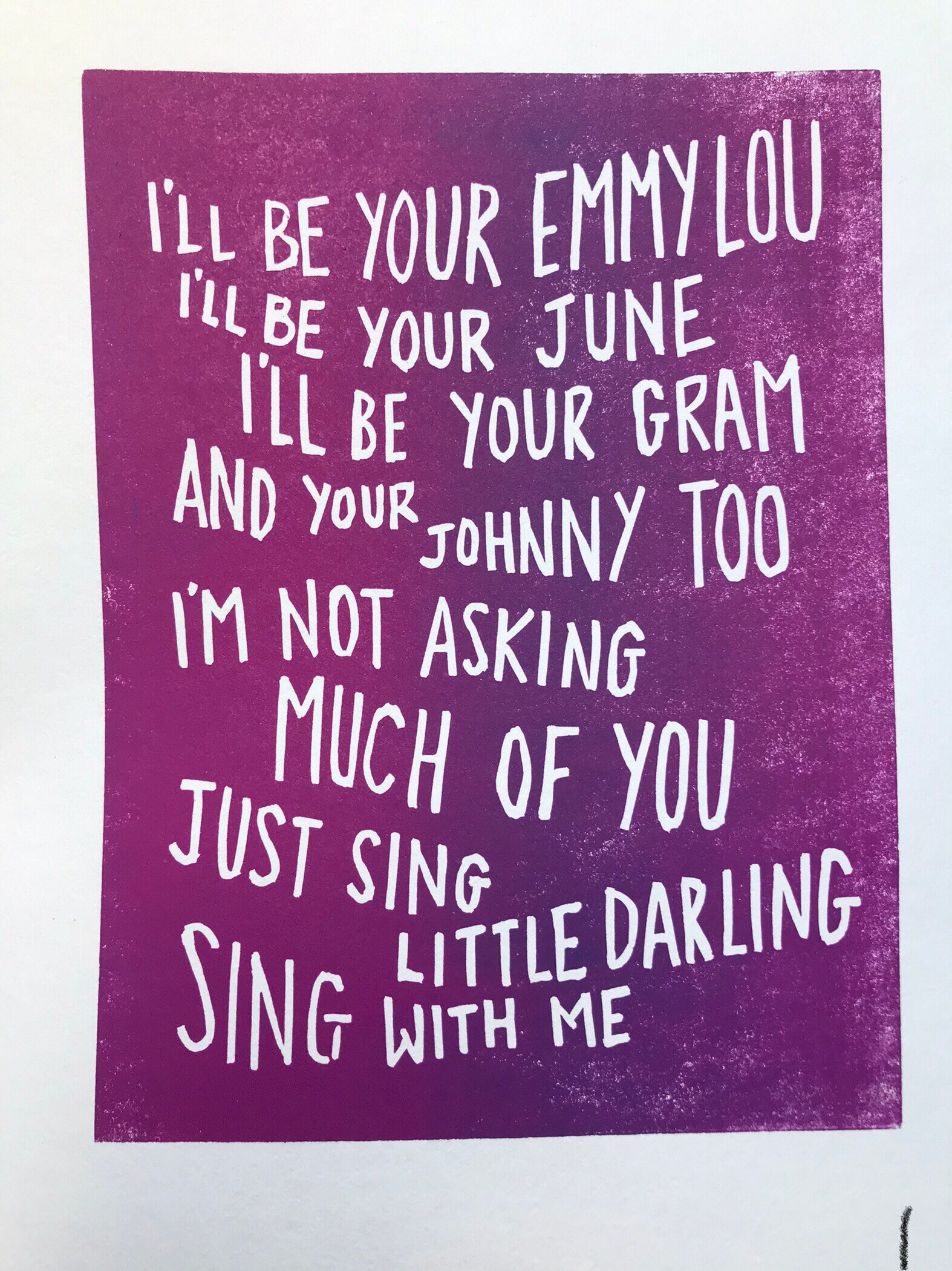 First Aid Kit emmylou Inspired Linocut Print 8x6 Etsy