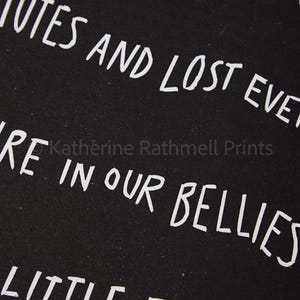 Frank Turner 'I knew prufrock before he got famous' lyrics inspired linocut print image 4