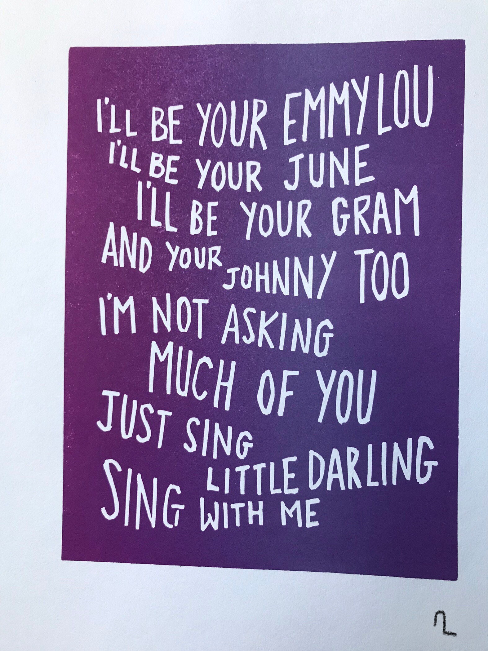 First Aid Kit emmylou Inspired Linocut Print 8x6 Etsy