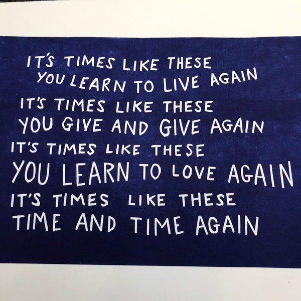 Foo Fighters Lyrics Etsy