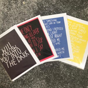Cartes de voeux vierges imprimées en linogravure originales