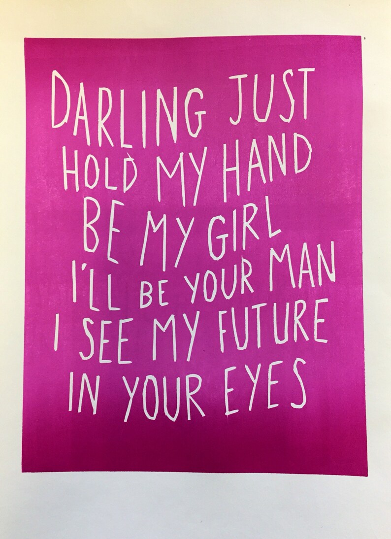 Ed Sheeran Perfect Song Lyrics Linocut Original Etsy Ed Sheeran Perfect Song Lyrics Linocut Original Etsy